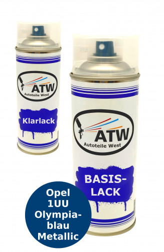 Autolack für Opel 1UU Olympiablau Metallic +400ml Klarlack Set